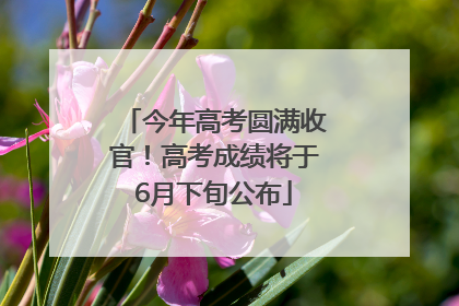 今年高考圆满收官！高考成绩将于6月下旬公布