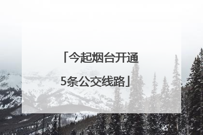 今起烟台开通5条公交线路