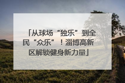 从球场“独乐”到全民“众乐”！淄博高新区解锁健身新力量