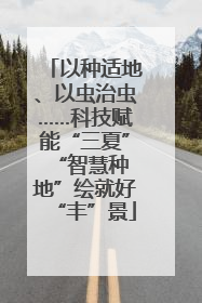 以种适地、以虫治虫……科技赋能“三夏” “智慧种地”绘就好“丰”景