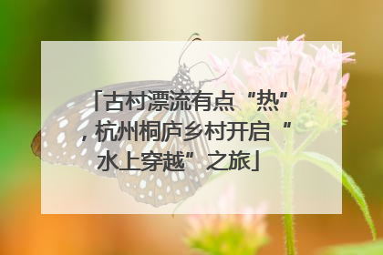 古村漂流有点“热”，杭州桐庐乡村开启“水上穿越”之旅