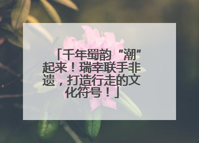 千年蜀韵“潮”起来！瑞幸联手非遗，打造行走的文化符号！