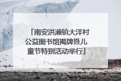 南安洪濑镇大洋村公益图书馆揭牌暨儿童节特别活动举行