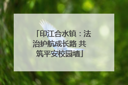 印江合水镇：法治护航成长路 共筑平安校园墙