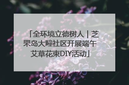 全环境立德树人｜芝罘岛大疃社区开展端午艾草花束DIY活动
