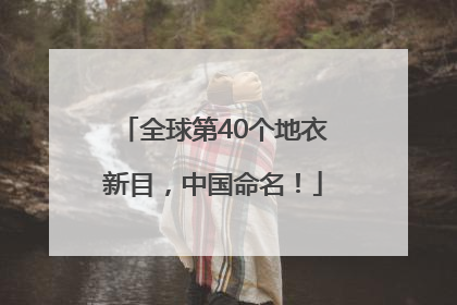 全球第40个地衣新目，中国命名！