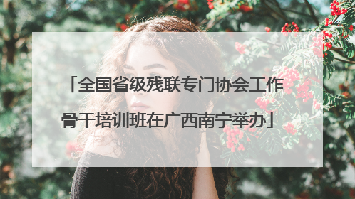 全国省级残联专门协会工作骨干培训班在广西南宁举办