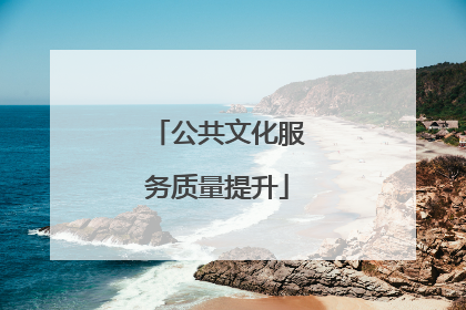 公共文化服务质量提升