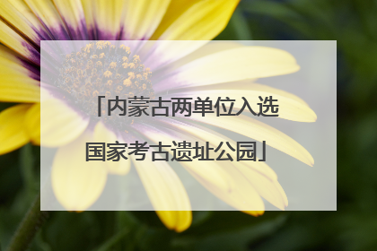 内蒙古两单位入选国家考古遗址公园