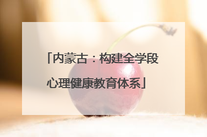 内蒙古：构建全学段心理健康教育体系
