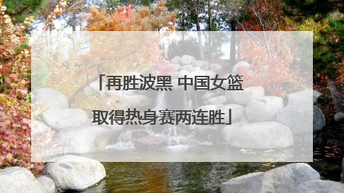 再胜波黑 中国女篮取得热身赛两连胜