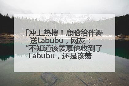 冲上热搜！鹿晗给伴舞送Labubu，网友：“不知道该羡慕他收到了Labubu，还是该羡慕鹿晗送他礼物”