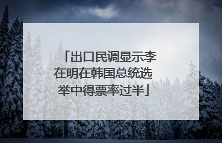 出口民调显示李在明在韩国总统选举中得票率过半