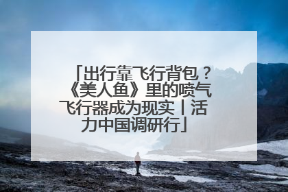 出行靠飞行背包？《美人鱼》里的喷气飞行器成为现实丨活力中国调研行