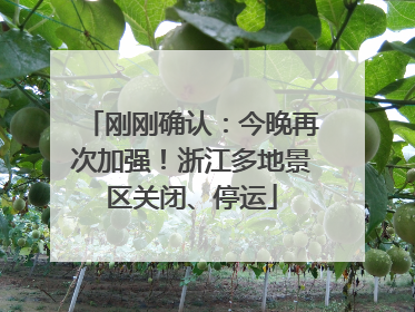 刚刚确认：今晚再次加强！浙江多地景区关闭、停运