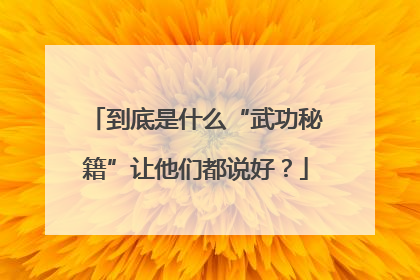 到底是什么“武功秘籍”让他们都说好？
