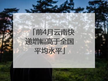 前4月云南快递增幅高于全国平均水平