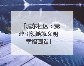 城东社区：党建引领绘就文明幸福画卷