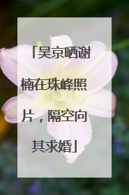 吴京晒谢楠在珠峰照片，隔空向其求婚