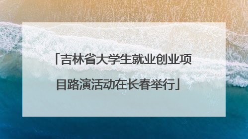 吉林省大学生就业创业项目路演活动在长春举行