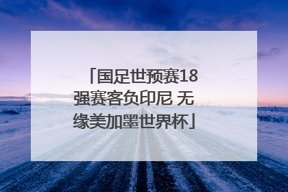 国足世预赛18强赛客负印尼 无缘美加墨世界杯