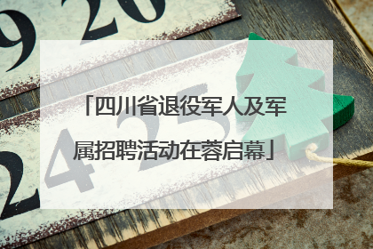 四川省退役军人及军属招聘活动在蓉启幕