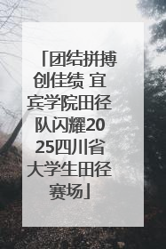 团结拼搏创佳绩 宜宾学院田径队闪耀2025四川省大学生田径赛场