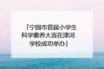 宁国市首届小学生科学素养大赛在津河学校成功举办