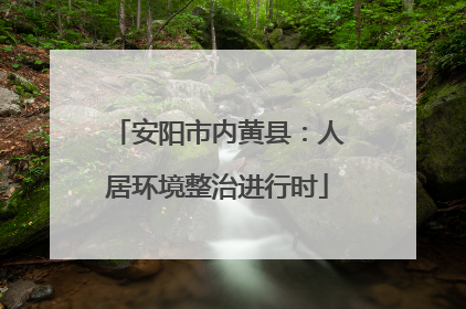 安阳市内黄县：人居环境整治进行时