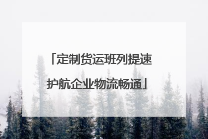 定制货运班列提速 护航企业物流畅通