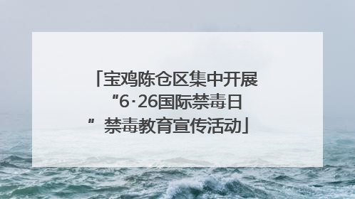 宝鸡陈仓区集中开展“6･26国际禁毒日”禁毒教育宣传活动