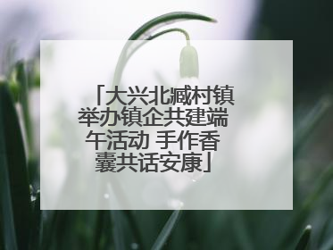 大兴北臧村镇举办镇企共建端午活动 手作香囊共话安康