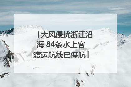 大风侵扰浙江沿海 84条水上客渡运航线已停航