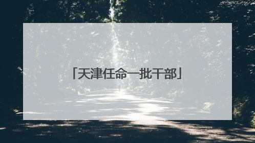 天津任命一批干部