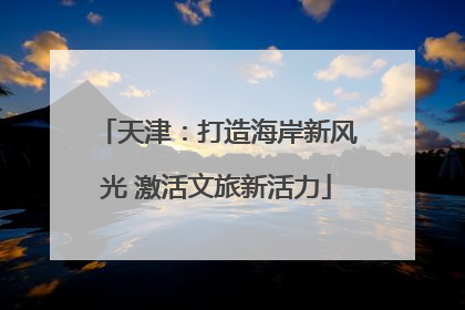 天津：打造海岸新风光 激活文旅新活力