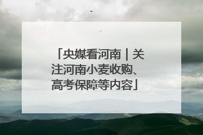央媒看河南｜关注河南小麦收购、高考保障等内容