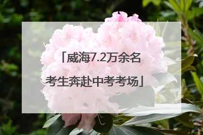 威海7.2万余名考生奔赴中考考场