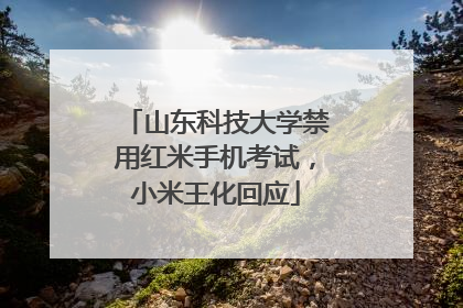山东科技大学禁用红米手机考试，小米王化回应