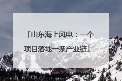 山东海上风电：一个项目落地一条产业链