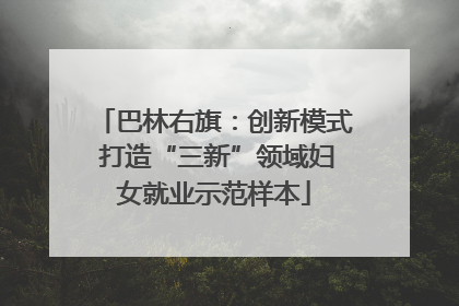 巴林右旗：创新模式 打造“三新”领域妇女就业示范样本