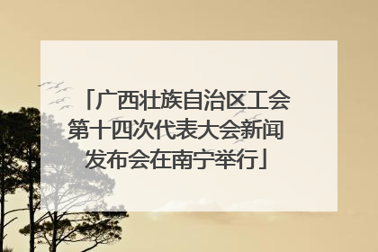 广西壮族自治区工会第十四次代表大会新闻发布会在南宁举行