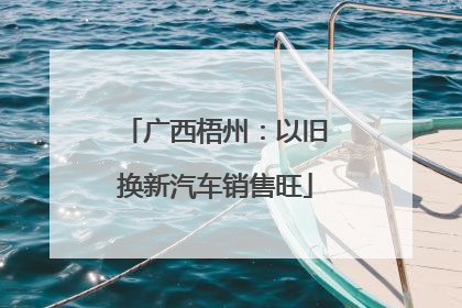 广西梧州：以旧换新汽车销售旺
