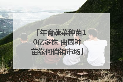 年育蔬菜种苗10亿多株 曲周种苗缘何俏销市场