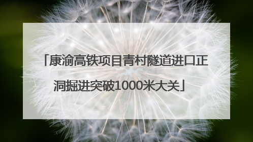 康渝高铁项目青村隧道进口正洞掘进突破1000米大关
