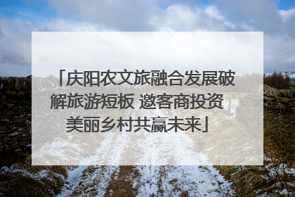 庆阳农文旅融合发展破解旅游短板 邀客商投资美丽乡村共赢未来