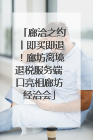 廊洽之约丨即买即退！廊坊离境退税服务端口亮相廊坊经洽会
