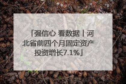 强信心 看数据丨河北省前四个月固定资产投资增长7.1%