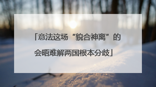 意法这场“貌合神离”的会晤难解两国根本分歧