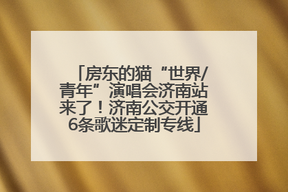 房东的猫“世界/青年”演唱会济南站来了！济南公交开通6条歌迷定制专线