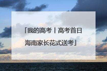我的高考丨高考首日 海南家长花式送考